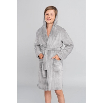 Italian Fashion Mimas grafitový Chlapecký župan šedá