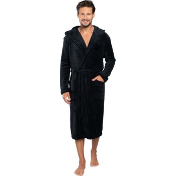 Italian Fashion Mimas pánský župan tmavě šedý s kapucí