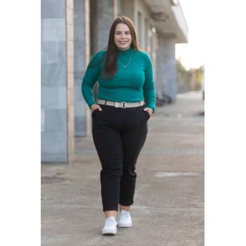 Italy fashion Dámské kalhoty AMIGO maxi Černá