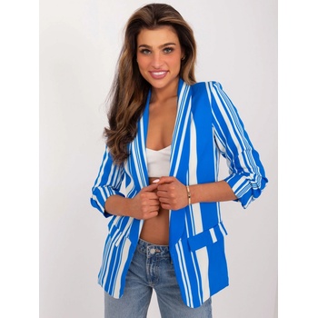 Italy Moda Modré pruhované sako *dhj- ma-2766.55-blue