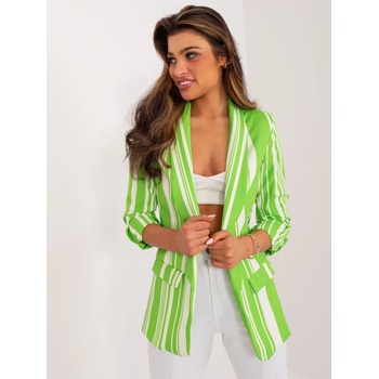 Italy Moda Světle zelené pruhované sako dhj-ma-2766.14x-light green