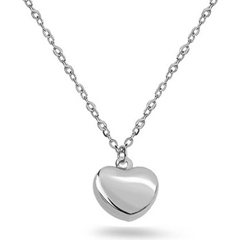 iZlato Forever Jemný náhrdelník s přívěskem ve tvaru srdíčka, bílé zlato 14K IZ26203AB