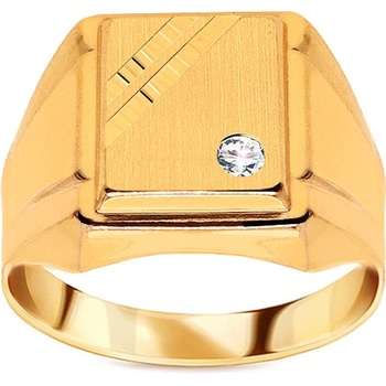 iZlato Forever Matovaný pečetní prsten se zirkonem Lucian IZ14370