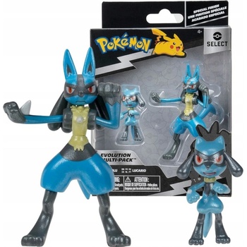 Jazwares Pokémon Select Action Figures 2-balení Evolution Riolu Lucario
