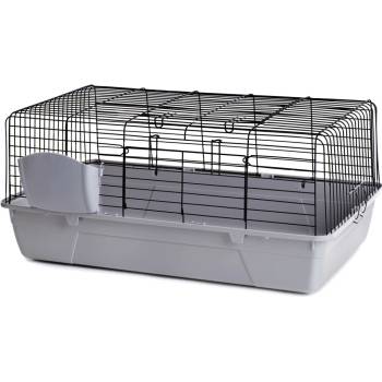 JK ANIMALS klec králík Black šedá 85 x 48 x 38 cm