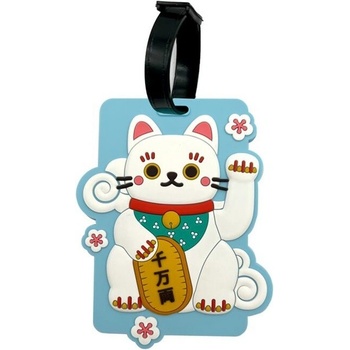 Jmenovka na zavazadlo s kočkou Maneki Neko