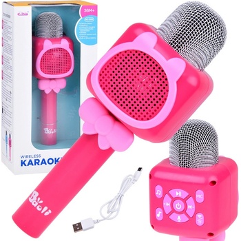 JOKO Bezdrátový mikrofon Karaoke Cat Růžová