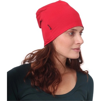 Jožánek dámská čepice bavlněná oboustranná černá + červená