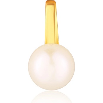 JVD Dámský stříbrný pozlacený přívěsek perla SVLP1382XD2GP09