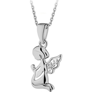 JVD Stříbrný přívěsek modlící se anděl/andílek se zirkony SVLP0879XH2BI00