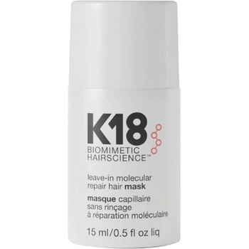 K18 Bezoplachová regenerační maska na vlasy Biomimetic Hairscience (Leave-In Molecular Repair Hair Mask) 15 ml