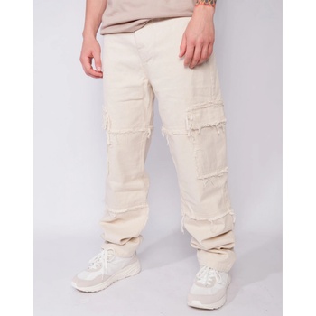 Kalhoty Og Fringed Baggy Cargo Pant White