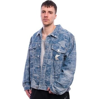 Karl Kani Og K Distress Camo Os Denim Jacket medium blue