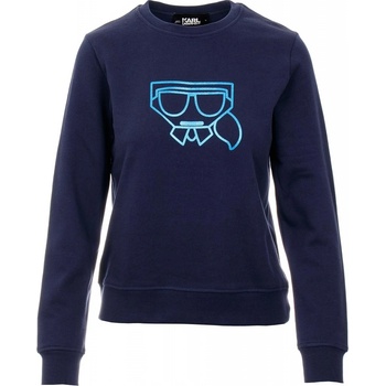 Karl Lagerfeld dámská mikina Kocktail Metallic modrá