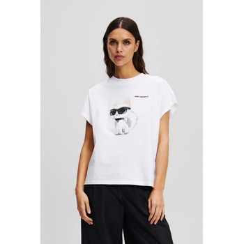 KARL LAGERFELD IKON AQUARELLE C LOOSE T-SHIRT WHITE