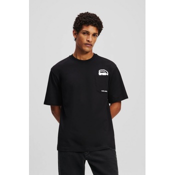 Karl Lagerfeld IKON OUTLINE POCKET T-SHIRT BLACK