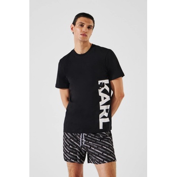 Karl Lagerfeld KARL VERTICAL LOGO T-SHIRT BLACK