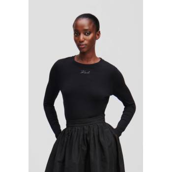 KARL LAGERFELD MODAL LSLV TOP BLACK