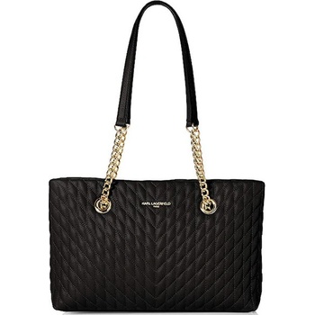 Karl Lagerfeld Paris Karolina Chain Tote Black Silver