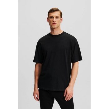 Karl Lagerfeld tričko WOOL BLEND KL T-SHIRT ASPHALT