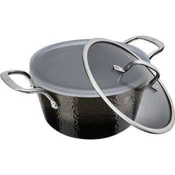 Kastrol s poklicí s titanovým povrchem 20 cm Shine Basalt Collection