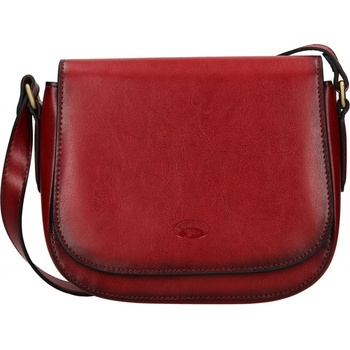 Katana kožená dámská crosbody kabelka Klára červená