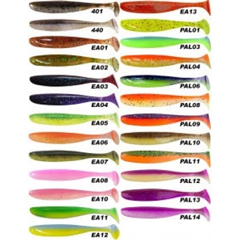 KEITECH Easy Shiner 4,5 inch 11,43 cm EA13 Spicy Mustard Blue 6 ks