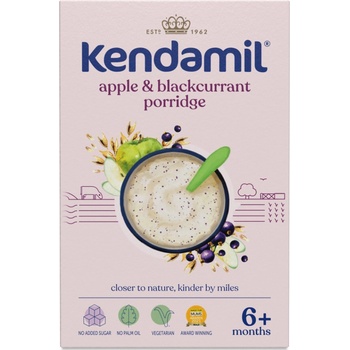 Kendamil Mléčná kaše s černým rybízem a jablky 150 g