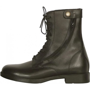 Kentaur jezdecká kožená perka šněrovací boční zip černé