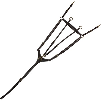 Kentaur Poprsník pro koně ARRAS vyšívaný Černá + stříbrné kování