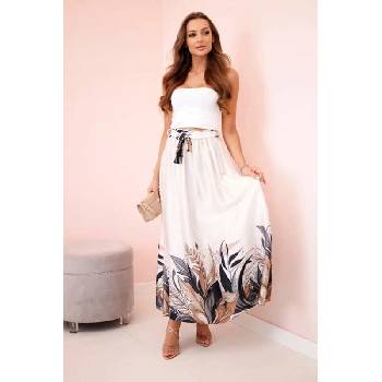 Kesi dámská sukně dlouhá bílá 5229-3 oversized