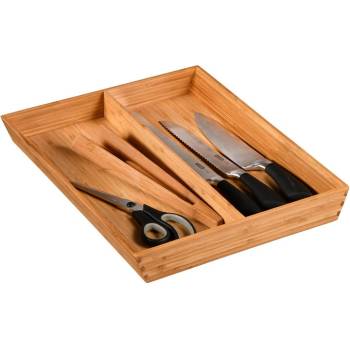 Kesper Organizér do šuplíku na kuchyňské nářadí s přepážkou, bambusový KESP DUO 35 x 43 cm