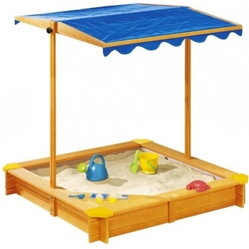 KidLand Pískoviště se stříškou a zmrzlinárnou 118x118x118 cm modrá