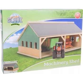 Kids Globe Garáž dřevěná pro traktory 1:50