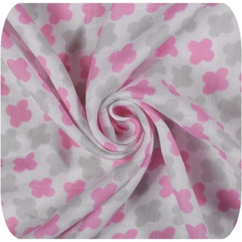 KIKKO Bambusová osuška XKKO BMB Scandinavian 90x100 cm Baby Pink Cross