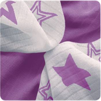 Kikko Bambusové XKKO®BMB Lilac Stars MIX 30 x 30 9 ks