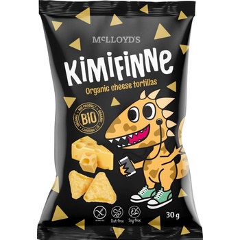 KIMIFINNE Bio kukuřičné křupky tortila se sýrem 30 g