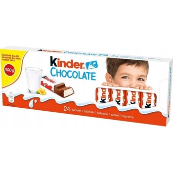 Kinder Chocolate Tyčinky z mléčné čokolády s mléčnou náplní 24 ks 300 g