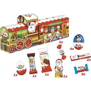 Kinder Mix Velký 3D Adventní kalendář ve tvaru Vlaku 221g