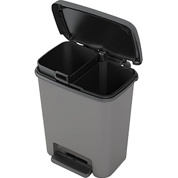 KIS Koš na odpad Compatta recycling 12 + 12 l šedý