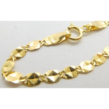 Klenoty Budín Dámský hladký pevný zlatý náramek ze žlutého zlata 585/1,09gr 17cm HK7098