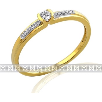 Klenoty Budín Luxusní zásnubní diamantový prsten Gems Diamonds žluté zlato 3810827 5 54 99