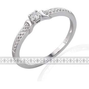 Klenoty Budín Luxusní zásnubní prsten s diamantem posetý diamanty 3860836