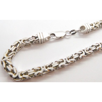 Klenoty Budín mohutný pánský stříbrný rhodiovaný řetěz královská vazba 030364400024