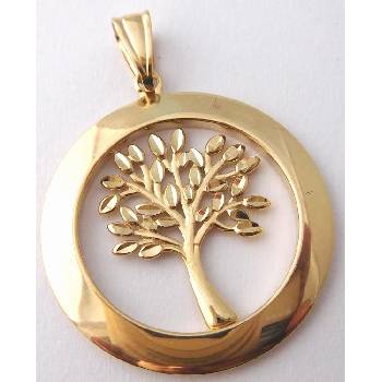 Klenoty Budín Mohutný velký zlatý života zlatý přívěsek HK3145