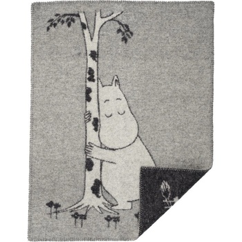 Klippan Švédsko Vlněná deka Moomin Tree Šedá