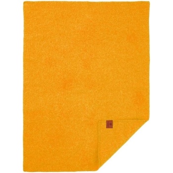 Klippan Švédsko Vlněná dětská deka True Baby straw yellow Oranžová
