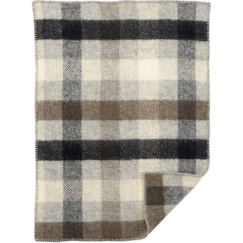 Klippan Švédsko Vlněný dětský pléd Gotland baby grey Švédsko Šedá