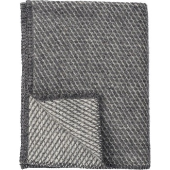 Klippan Švédsko Vlněný dětský pléd Velvet grey Šedá