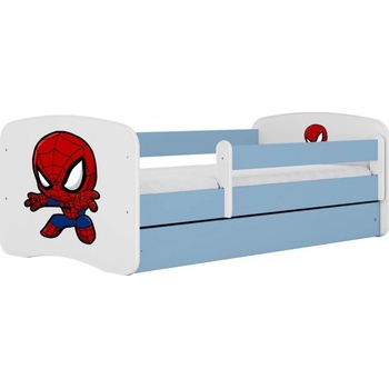 Kocot kids Babydreams Spiderman modrá bez šuplíků s matrací